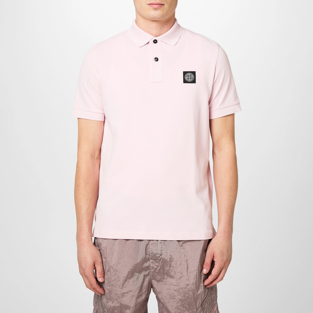 Stone Island Compass Logo Polo Shirt - Rosa V0080